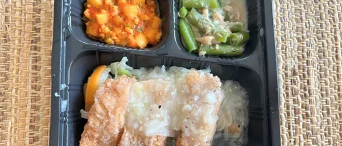 全粒粉で揚げたカレイ
