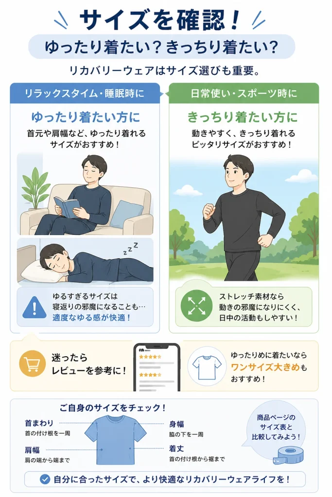 リカバリーウェア　サイズ