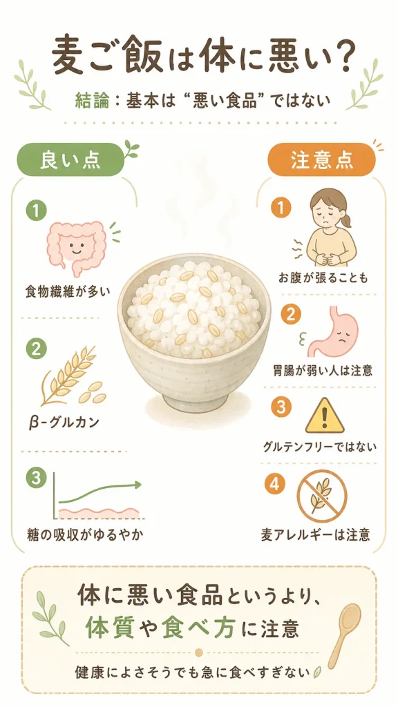 麦ごはん 体に悪い 結論