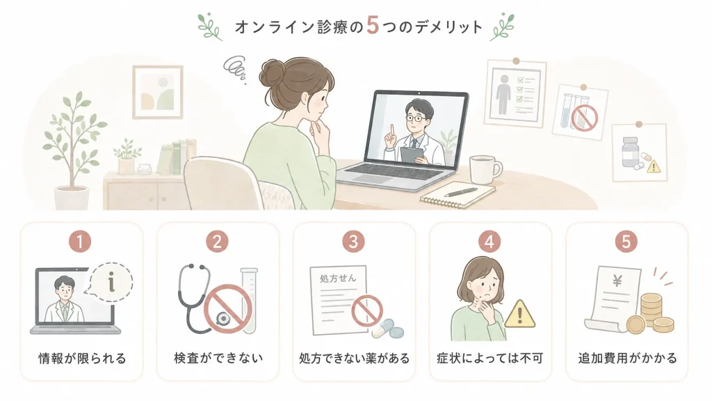 オンライン診療 デメリット
