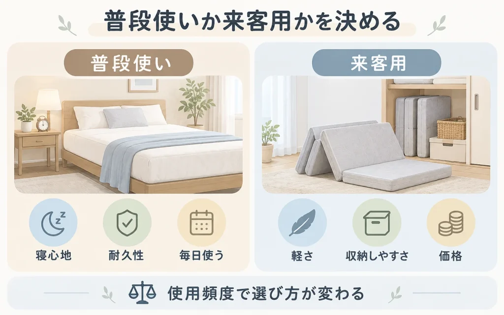 普段使いか来客用かを決める