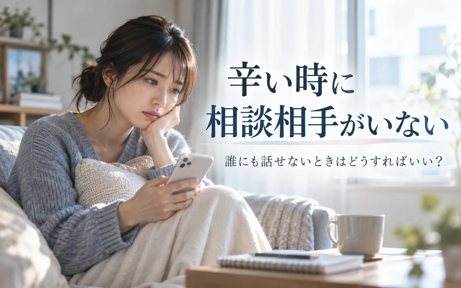 辛い時に相談相手がいない｜誰にも話せないときはどうすればいい？