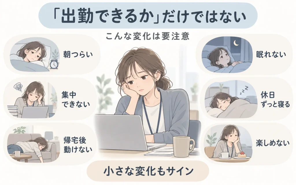 休職するほどではない?まず見るのは「出勤できるか」だけではない