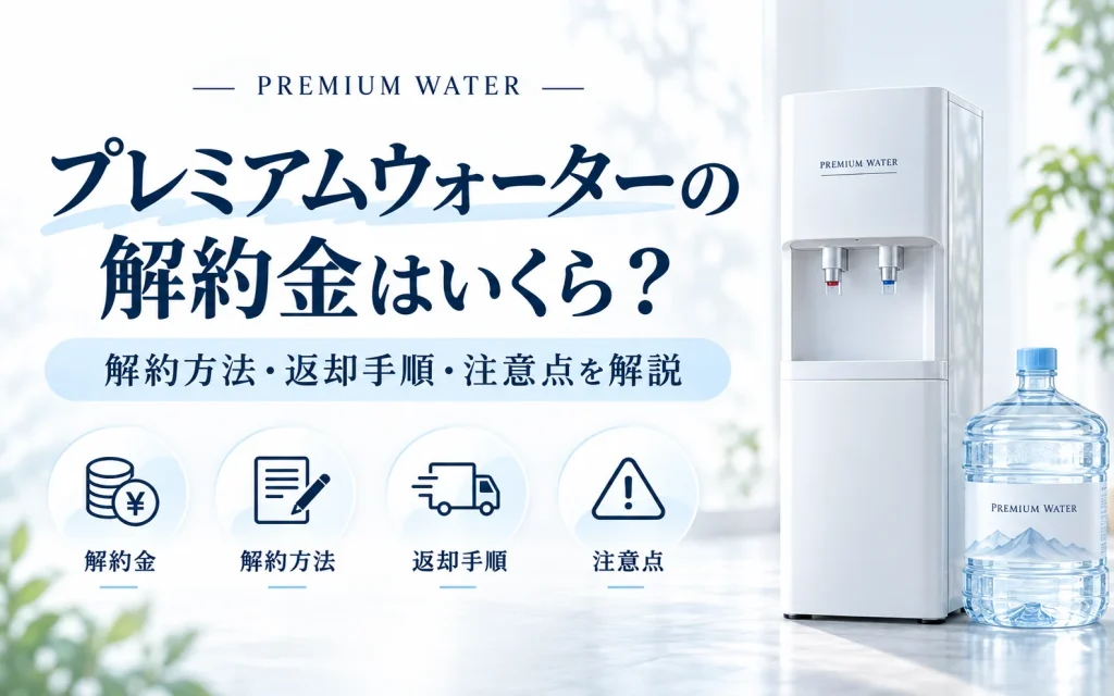 プレミアムウォーターの解約金はいくら？解約方法・返却手順・注意点を解説